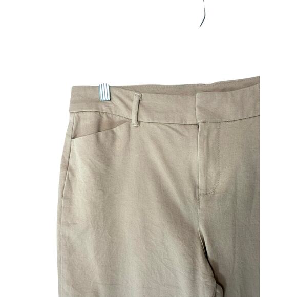 Old Navy Tan Khaki Office Secret Slim Pocket Straight Leg Pixie‎ Pants Size 8 - Picture 5 of 10